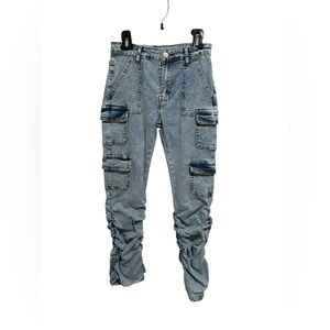 SHEIN Kids Blue Cargo Jeans